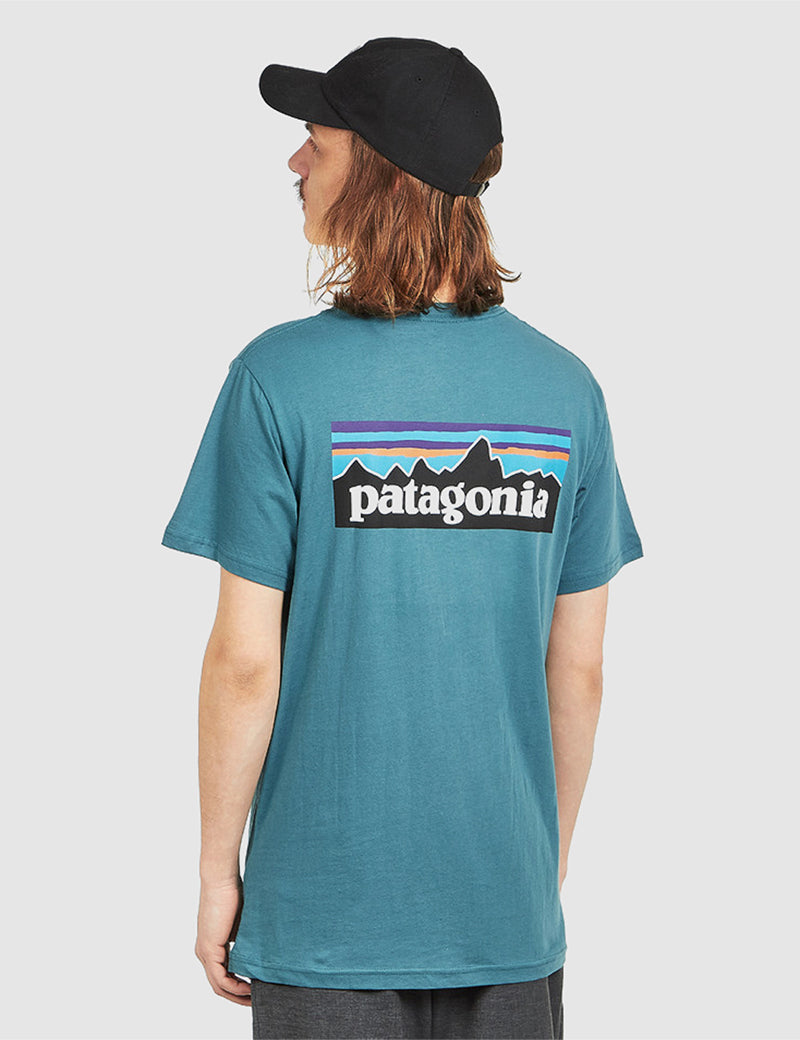 パタゴニアP-6ロゴレスポンシビリ-Tシャツ-タスマニアンティールグリーン