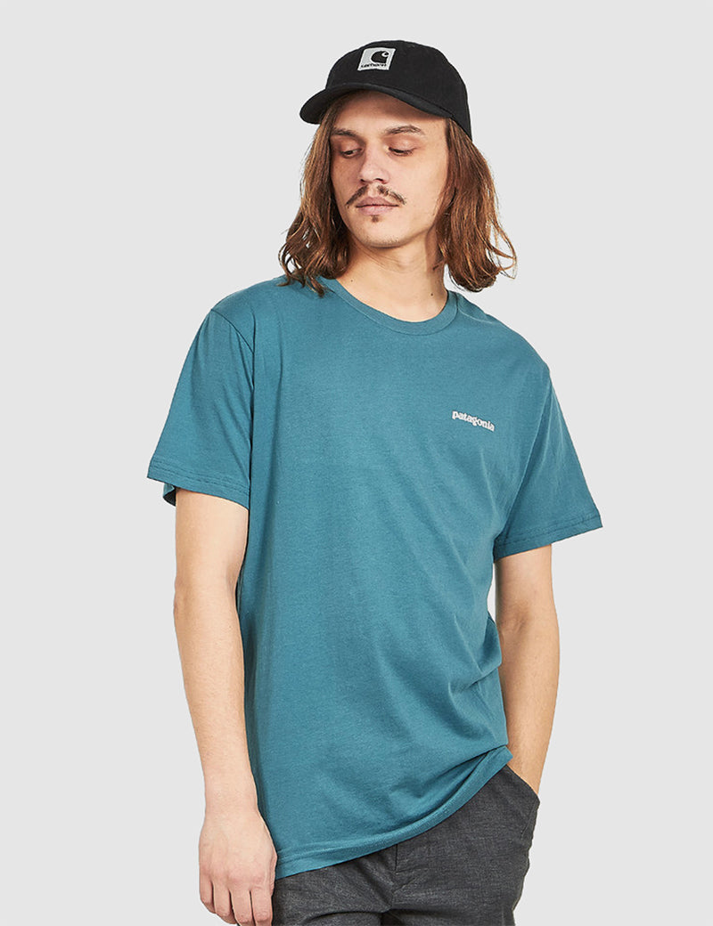 パタゴニアP-6ロゴレスポンシビリ-Tシャツ-タスマニアンティールグリーン