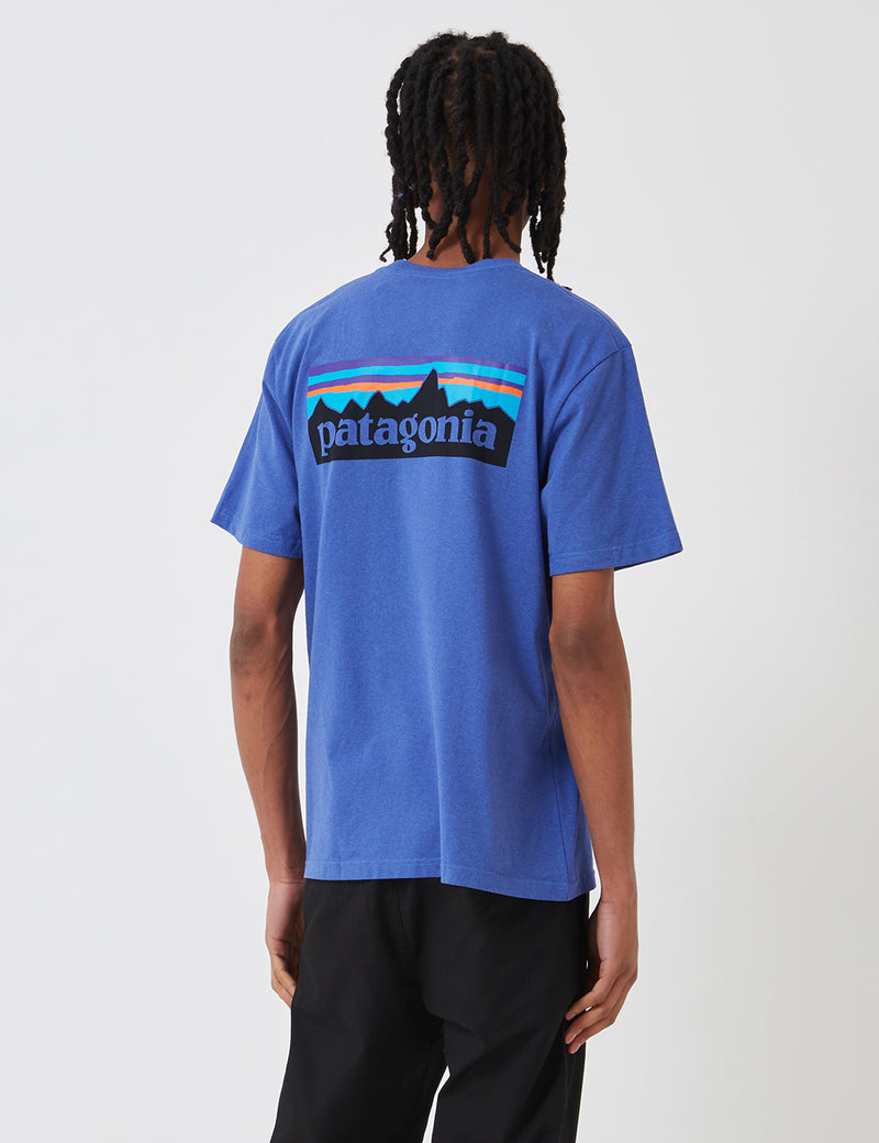 パタゴニアP-6ロゴレスポンシビリ-Tシャツ-バイオレットブルー