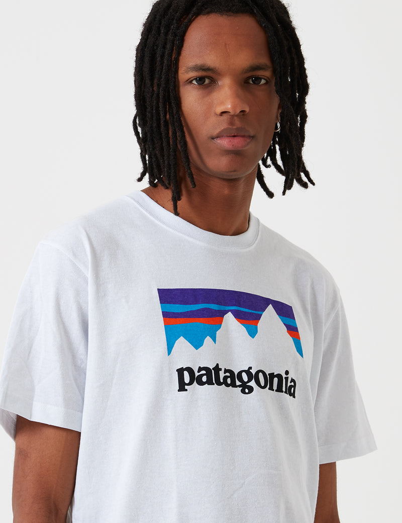 patagonia shop sticker t shirt