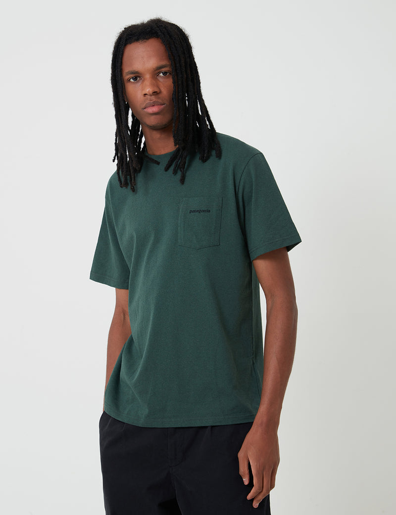 Patagonia P-6 Logo Pocket Responsibili-Tee T-Shirt - Alder Green