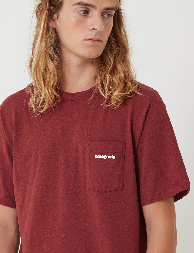 Patagonia P-6 Logo Pocket Responsibili-Tee T-Shirt - Oxide Red