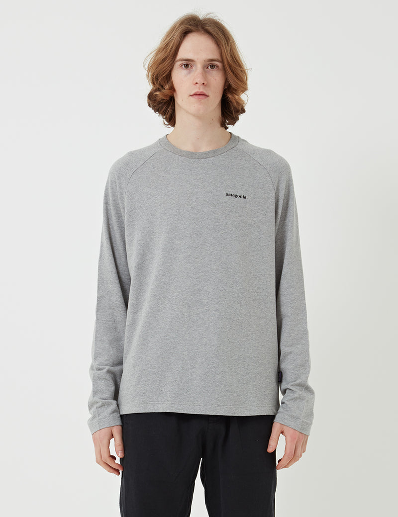 Patagonia P-6 Logo Sweatshirt - Feather Grey with Black