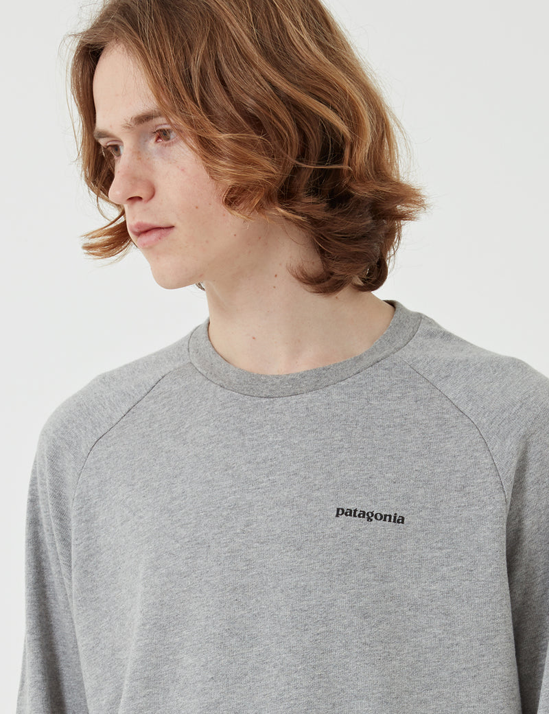 Patagonia P-6 Logo Sweatshirt - Feather Grey with Black