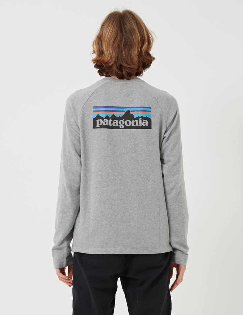 Patagonia P-6 Logo Sweatshirt - Feather Grey with Black