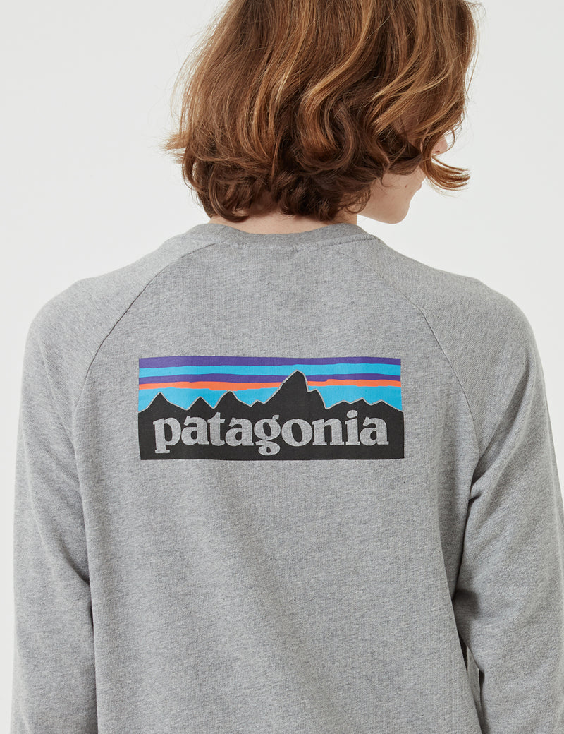 Patagonia P-6 Logo Sweatshirt - Feather Grey with Black