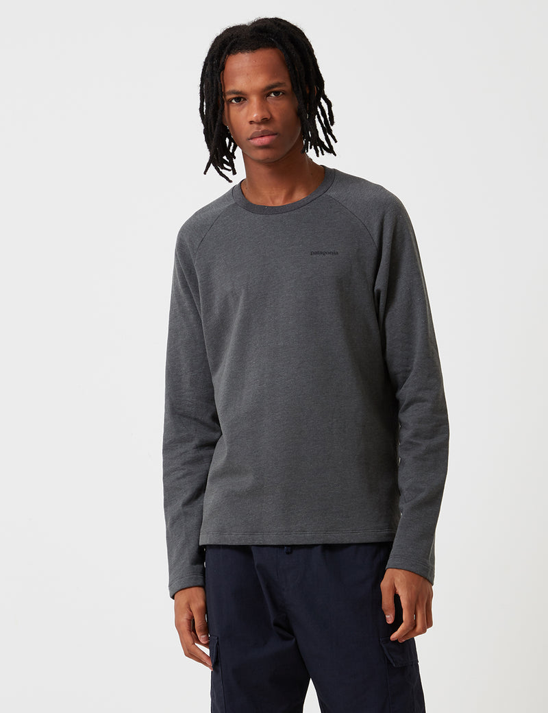 Patagonia P-6 Logo Crew Neck Sweatshirt - Forge Grey