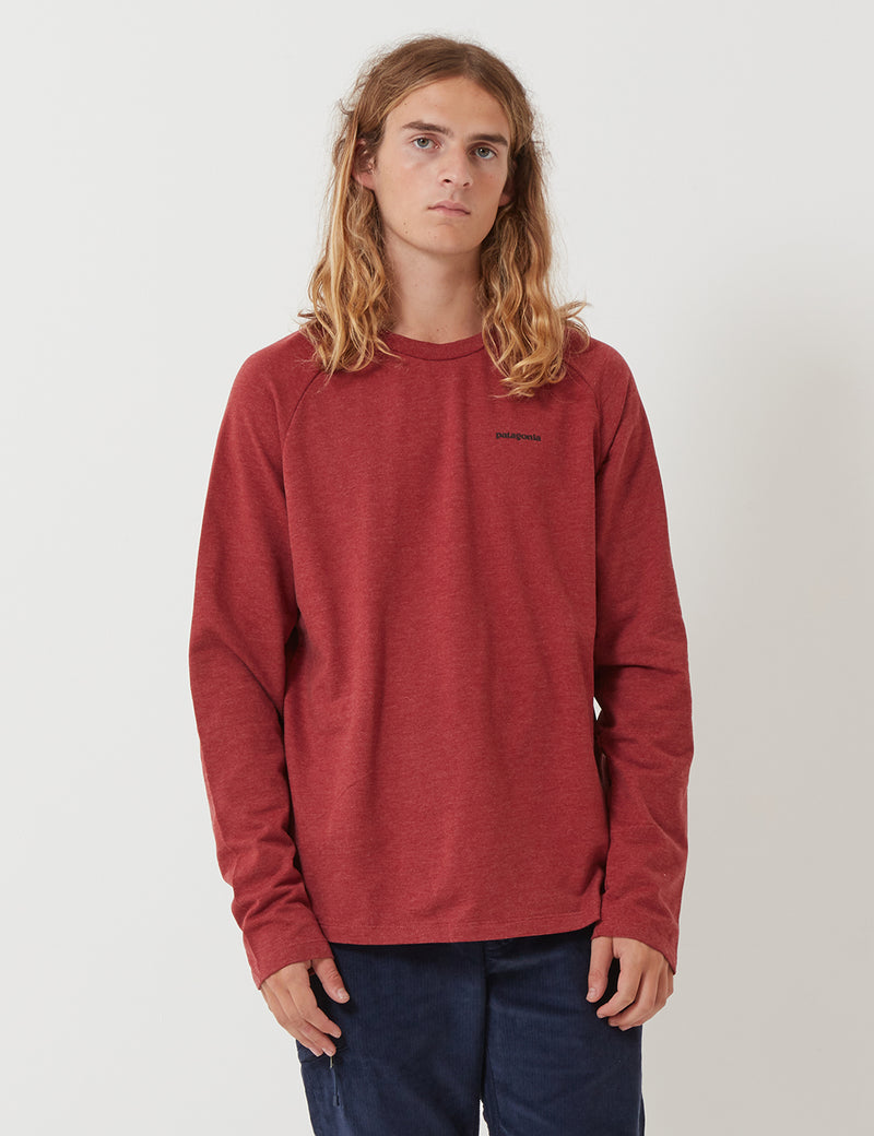 Patagonia P-6 Logo Crew Neck Sweatshirt - Oxide Red