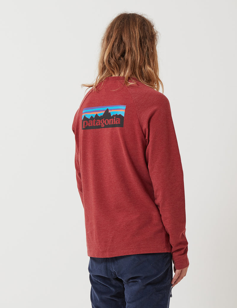 Patagonia P-6 Logo Crew Neck Sweatshirt - Oxide Red