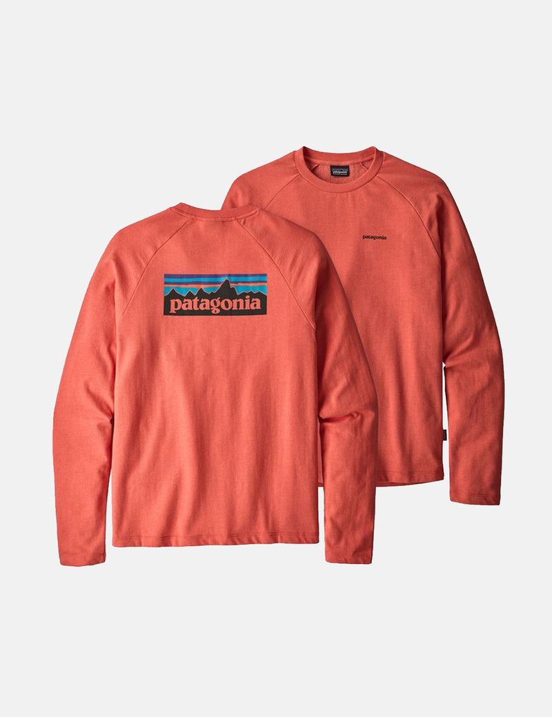 Sweat-shirt à col rond avec logo P-6 Patagonia - Spiced Coral