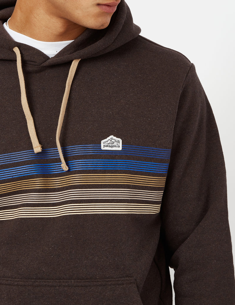 Sweat à Capuche Patagonia Logo Ridge Uprisal - Cone Brown