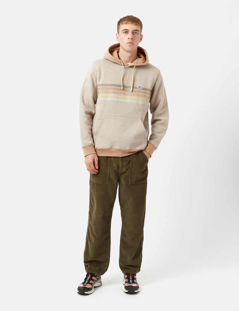 Patagoniaライン ロゴ リッジ ストライプ アップライザル フーデッド スウェットシャツ - シュルーム トープ