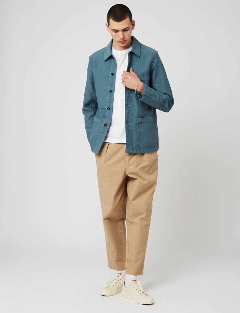 Vetra French Workwear Jacket (Moleskin) - 타임 그린