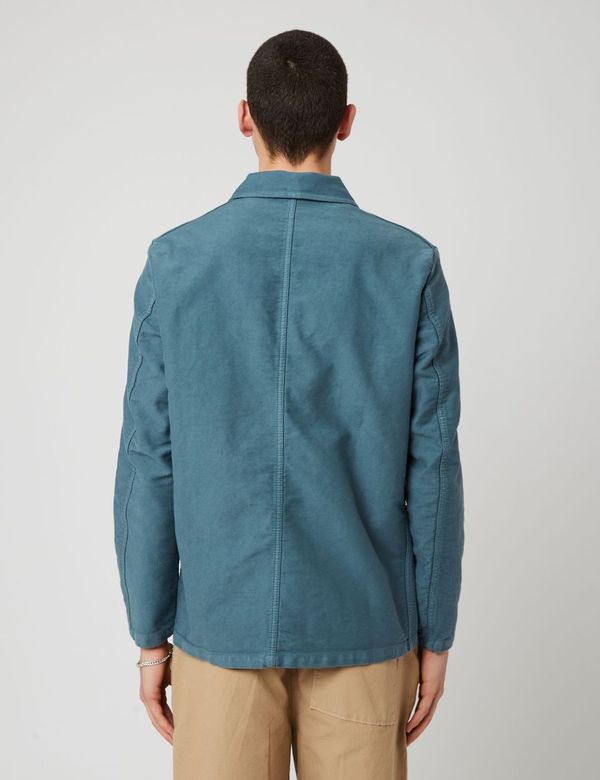 Vetra French Workwear Jacket (Moleskin) - Thyme Green