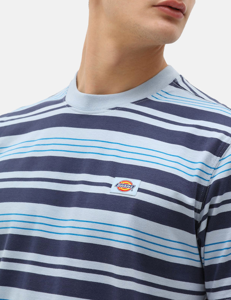 Dickies Wheaton T-Shirt (Striped) - Fog Blue