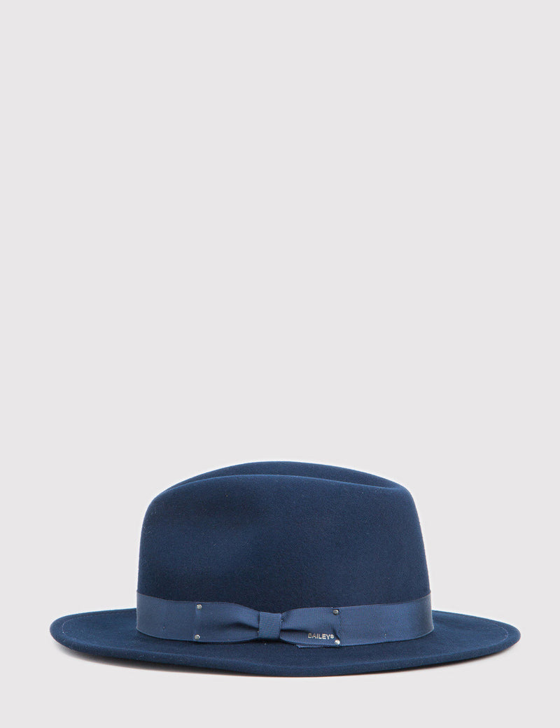 Bailey Curtis Widebrim Fedora Hat - Navy Blue