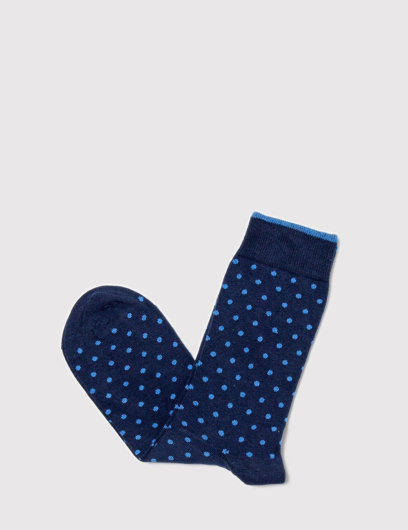 Democratique Originals Polkadot Socks - Navy/Henri Blue - Article