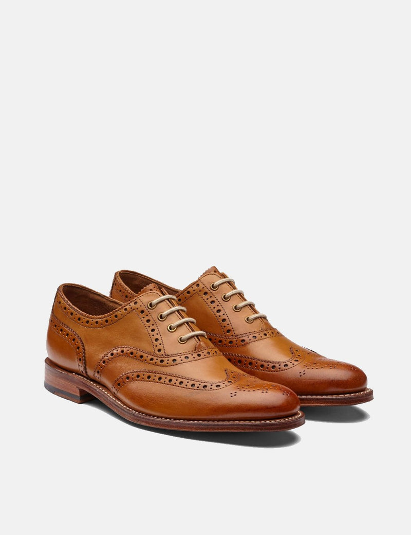 Femmes Grenson Martha Brogues - Tan
