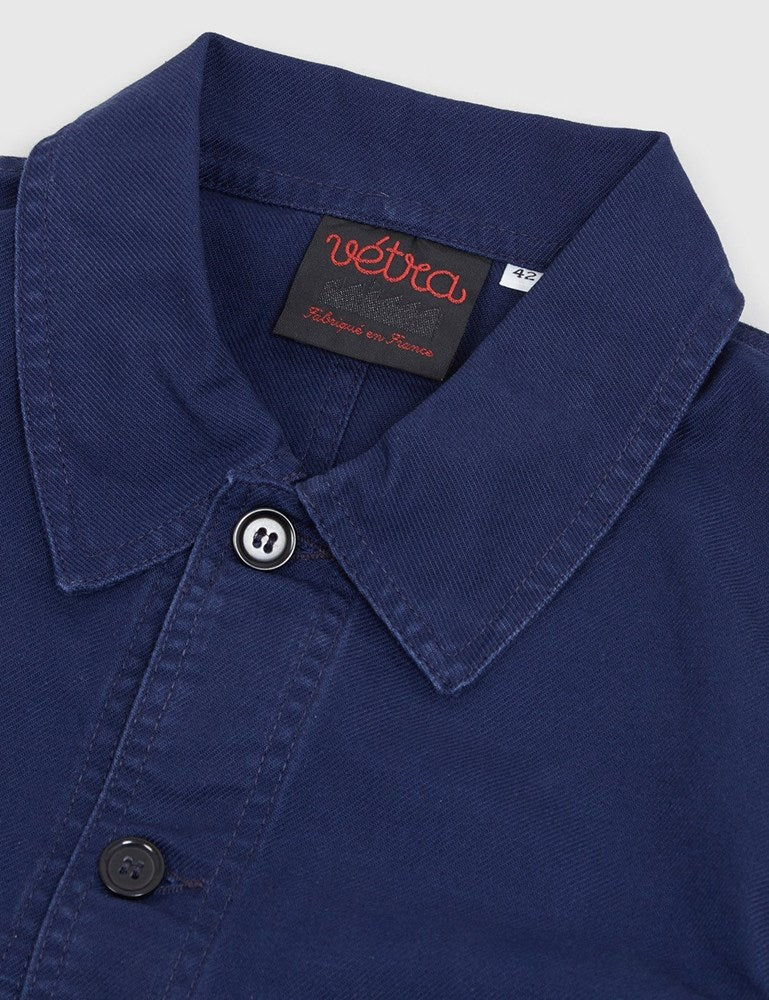 Vetra French Workwear Jacke (Baumwolldrill) - Blaue Latzhose waschen