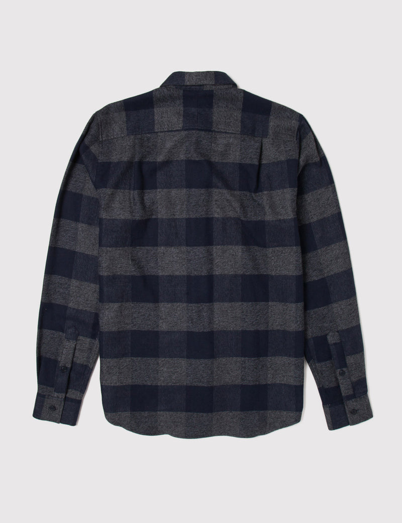 Wood Wood Greco Check Shirt - Navy