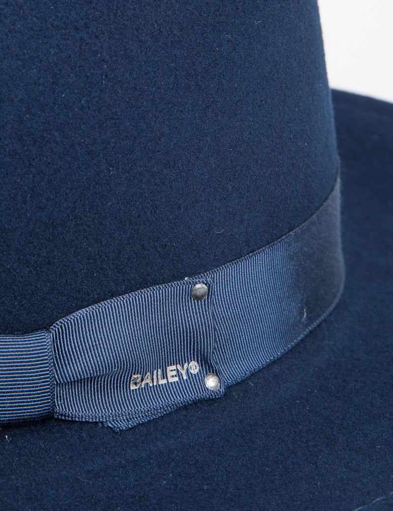 Bailey Curtis Widebrim Fedora Hat - Navy Blue