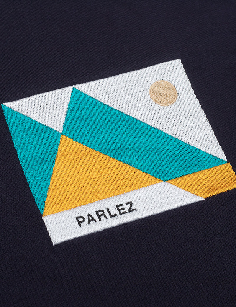 Parlez Horizon 유기농 티셔츠-네이비 블루