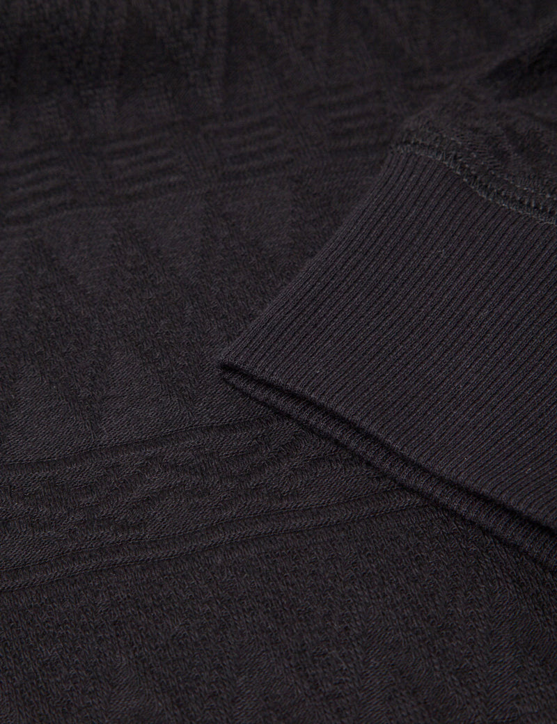 Soulland Leonard Long Sleeve Jacquard T-Shirt - Black