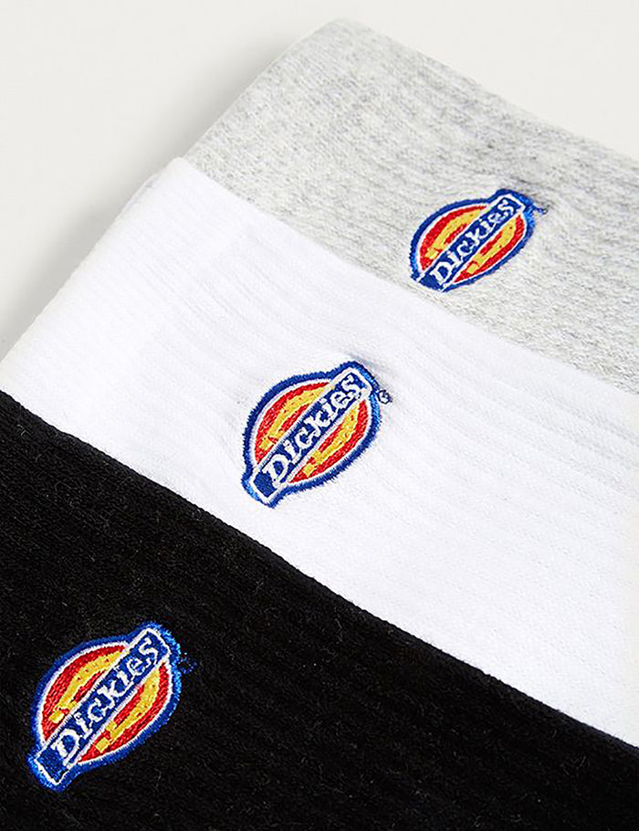 Chaussettes Dickies Valley Grove 3-Pack - Blanc/Noir/Gris