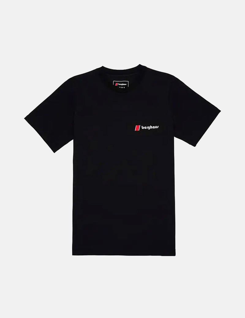 T-Shirt Berghaus Dean Street Heritage Logo Devant Et Dos - Noir
