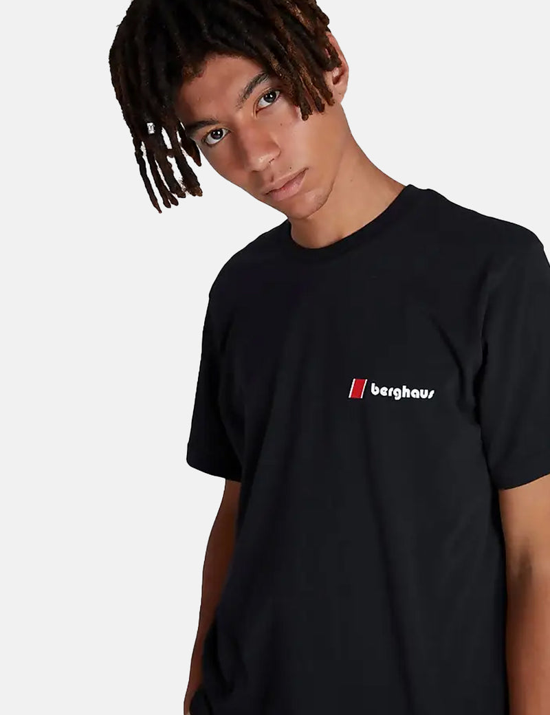 T-Shirt Berghaus Dean Street Heritage Logo Devant Et Dos - Noir