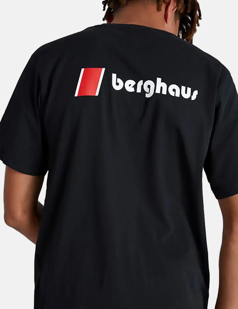 T-Shirt Berghaus Dean Street Heritage Logo Devant Et Dos - Noir