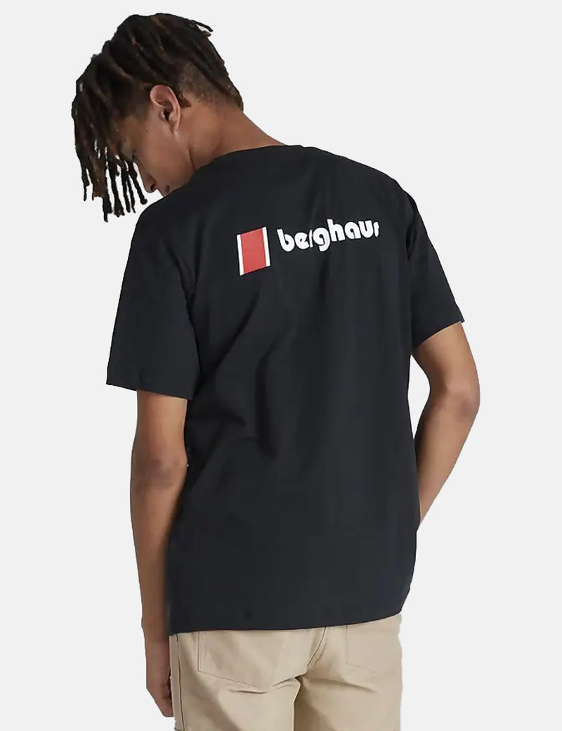 T-Shirt Berghaus Dean Street Heritage Logo Devant Et Dos - Noir