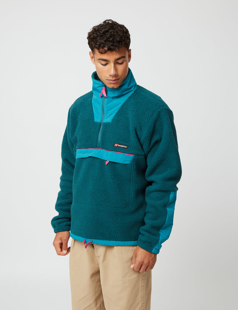 Berghaus Dean Street Oversized Smock Fleece Jacket - Deep Teal/Deep Lake