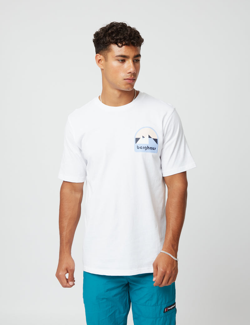 バーグハウスディーンストリートアナグリフTシャツ-ピュアホワイト