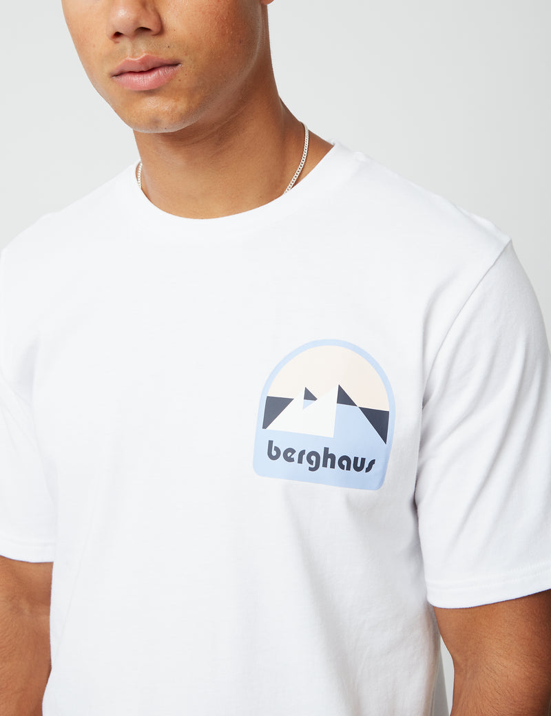 バーグハウスディーンストリートアナグリフTシャツ-ピュアホワイト