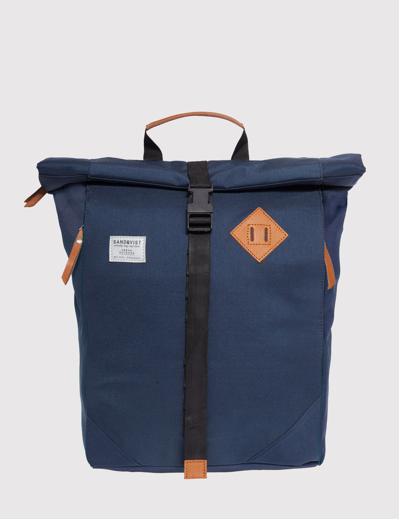 Sandqvist Eddy Roll Top Backpack - Blue
