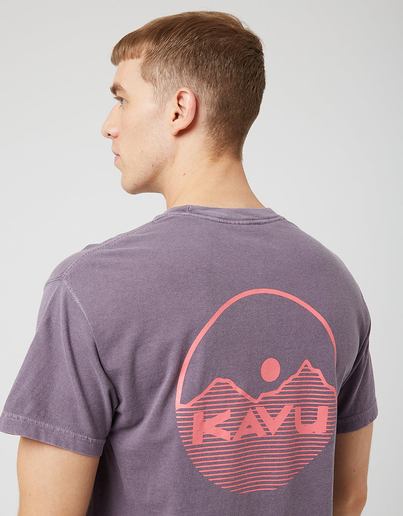 Kavu Busy 티셔츠-와인