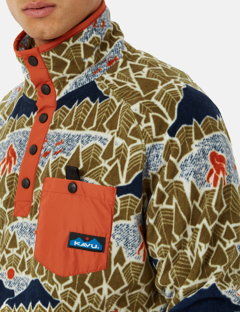 Kavu Teannaway Fleece Pullover Jacke - Sasquatch Hike Multi