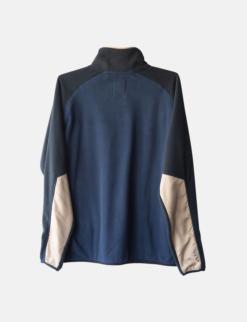 Kavu Teannaway Fleece Pullover Jacket - Marine Walker Navy Blue