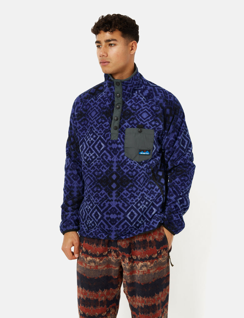 Kavu Teannaway Fleece Pullover - Double Indigo Blue