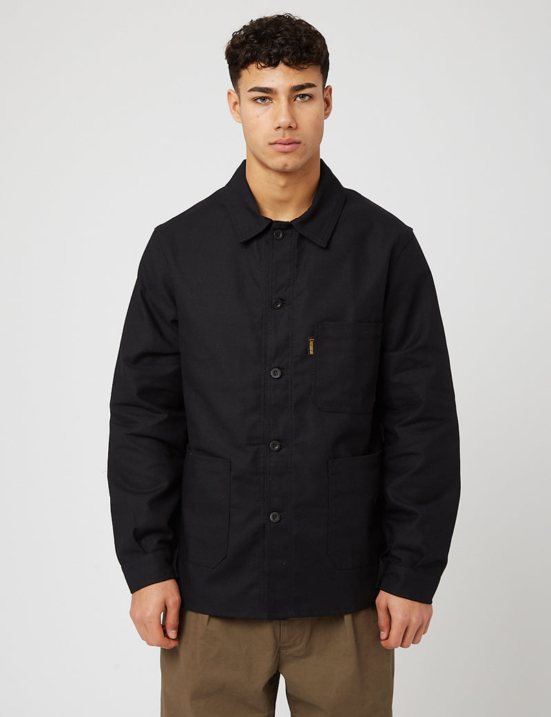 Le Laboureur Cotton Work Jacket Black I URBAN