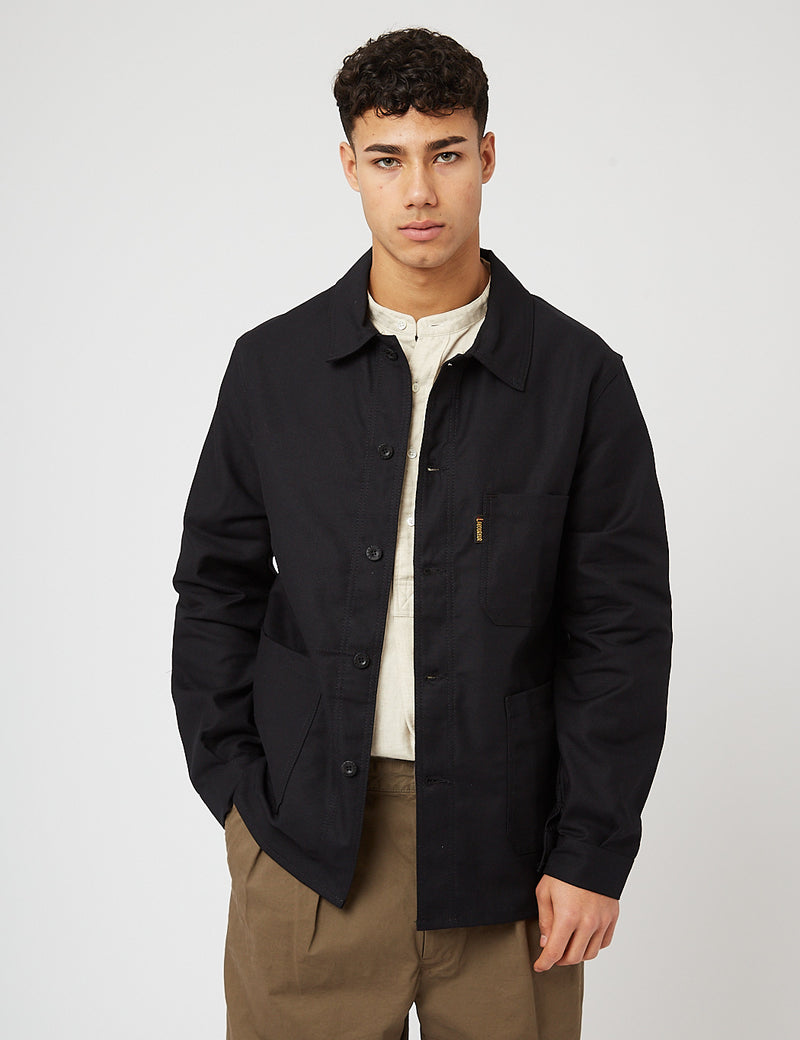 Le Laboureur Cotton Work Jacket - Black