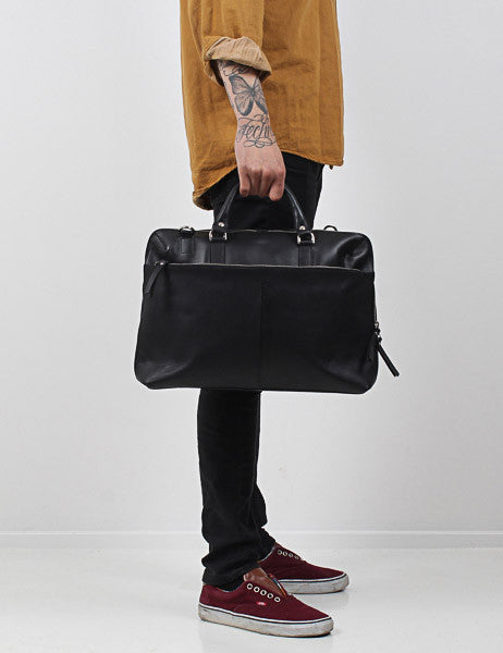 Sandqvist Dustin Leather Laptop Bag - Black