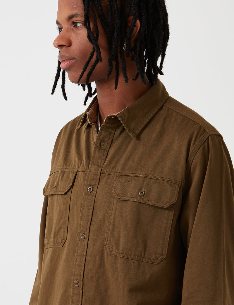 Chemise à Manches Longues en Twill Four Canyons Patagonia - Cargo Green