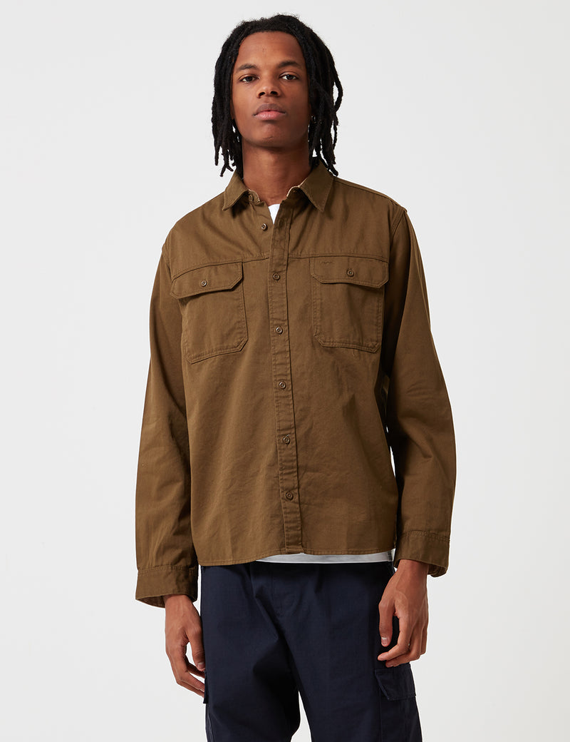 Chemise à Manches Longues en Twill Four Canyons Patagonia - Cargo Green