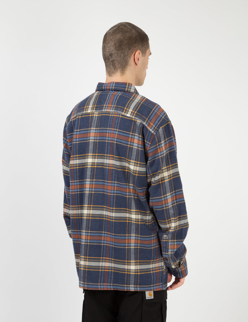 Chemise Patagonia Fjord Flannel Defender Check - New Navy Blue