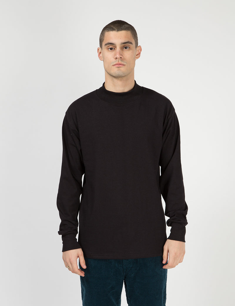 T-shirt à col montant 5409 de Lifewear USA Made (5,5 oz) - Noir