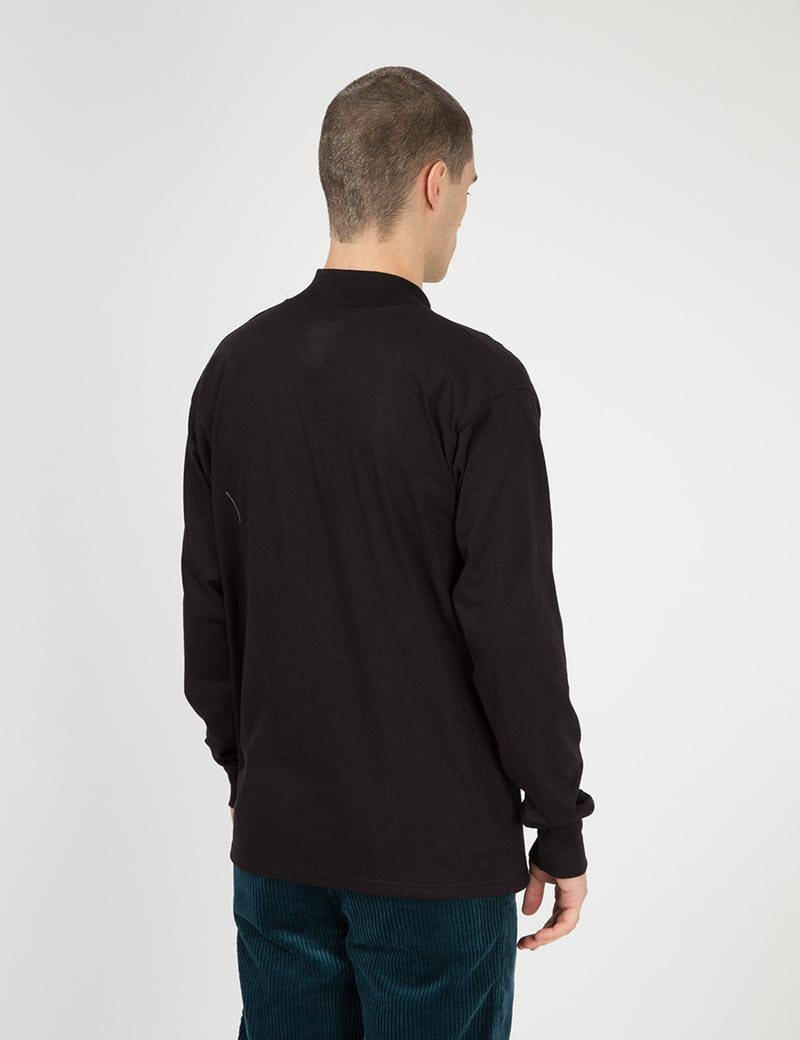 Lifewear USA Made 5409モックネックTシャツ（5.5oz）-ブラック