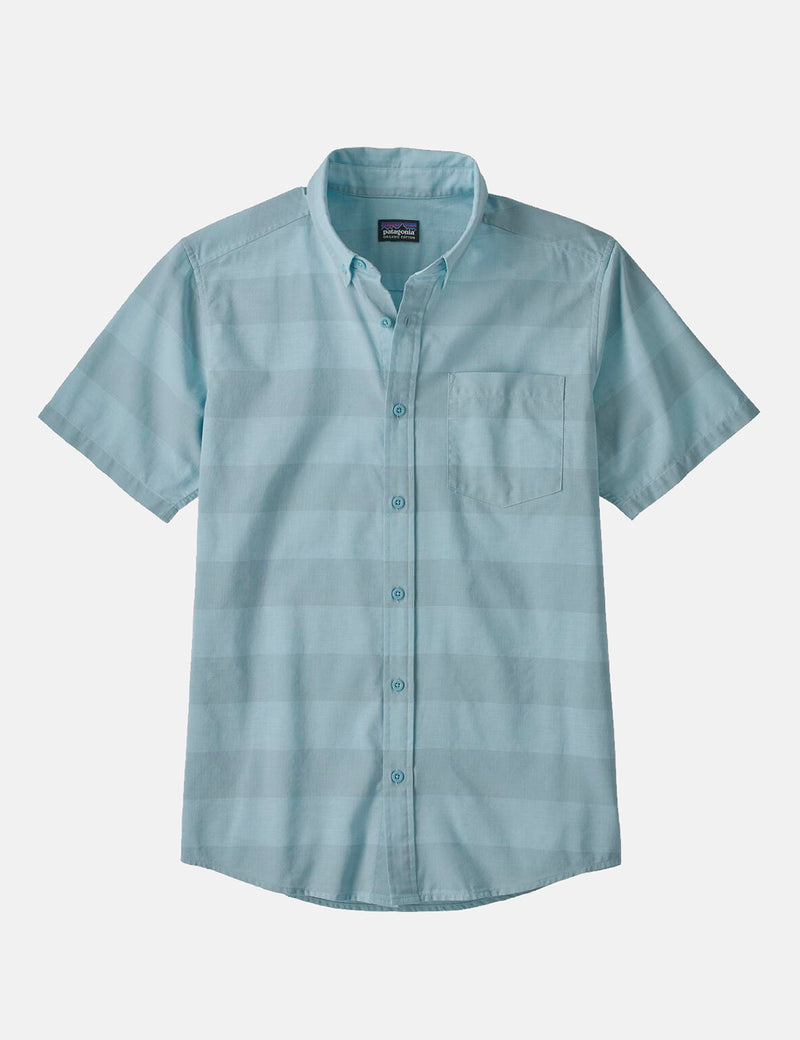 Patagonia Lightweight Bluffside Shirt - Boll Stripe: Big Sky Blue