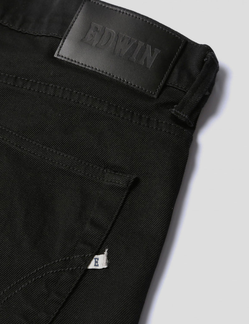 Edwin ED-80 Slim Tapered Jeans 11.5oz (Slim) - Black Rinsed